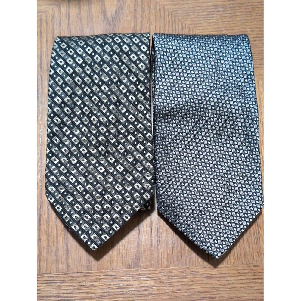 Robert Talbot Best In Class Parisian Hand Sewn Silk Ties Set of 2 Made in USA
